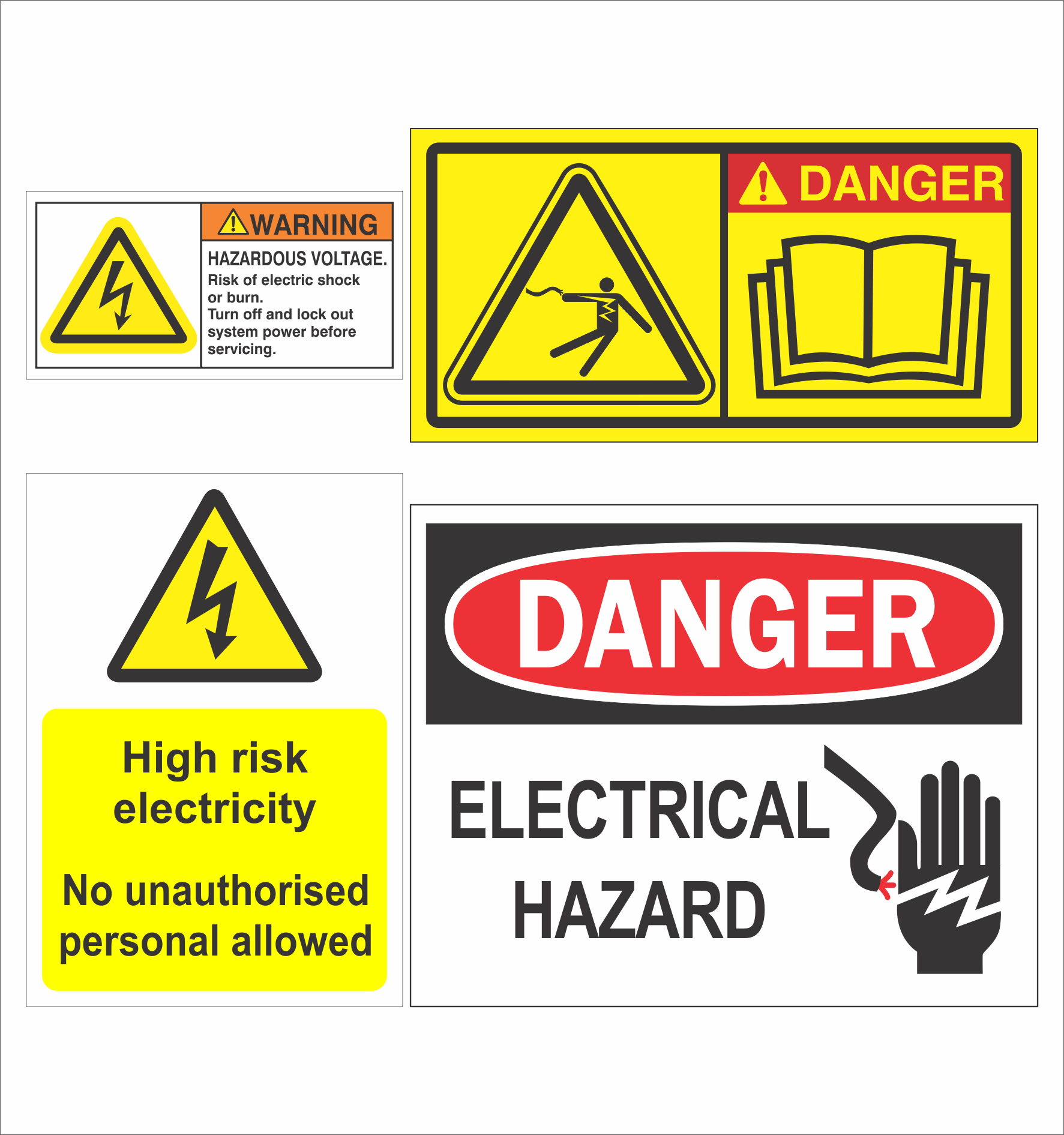 Electrical Hazard Safety Labels - Million.com.sg | Estd 1979